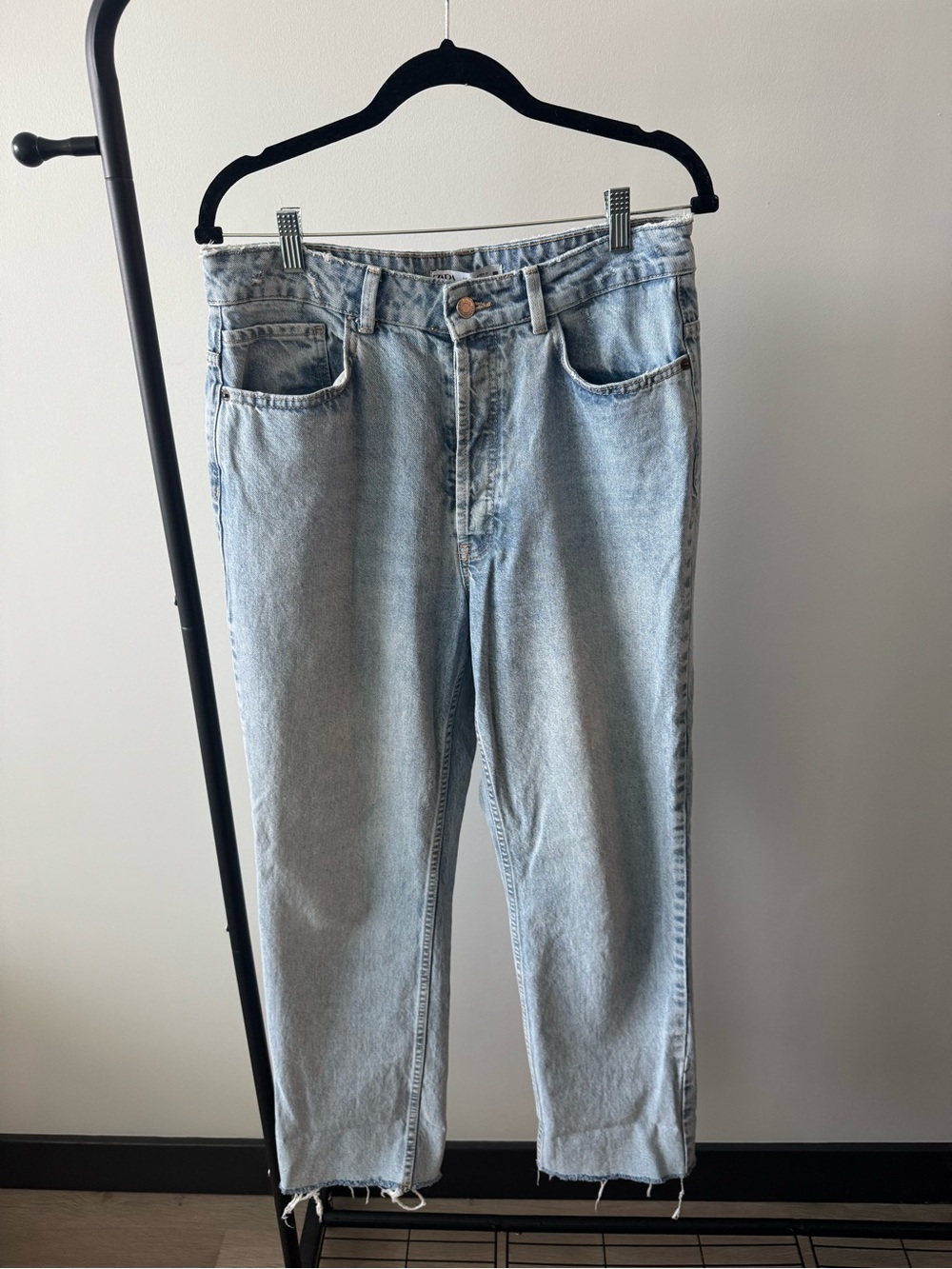 Zara Light Blue Straight Leg Jeans